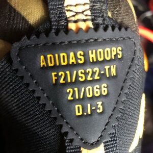 Adidas Hoops Black and Gold Detail